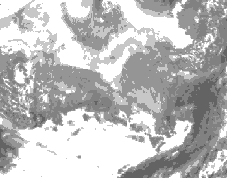 GDPS total cloud 174 hour forecast chart for Canada based on 2026/02/20 0000Z data