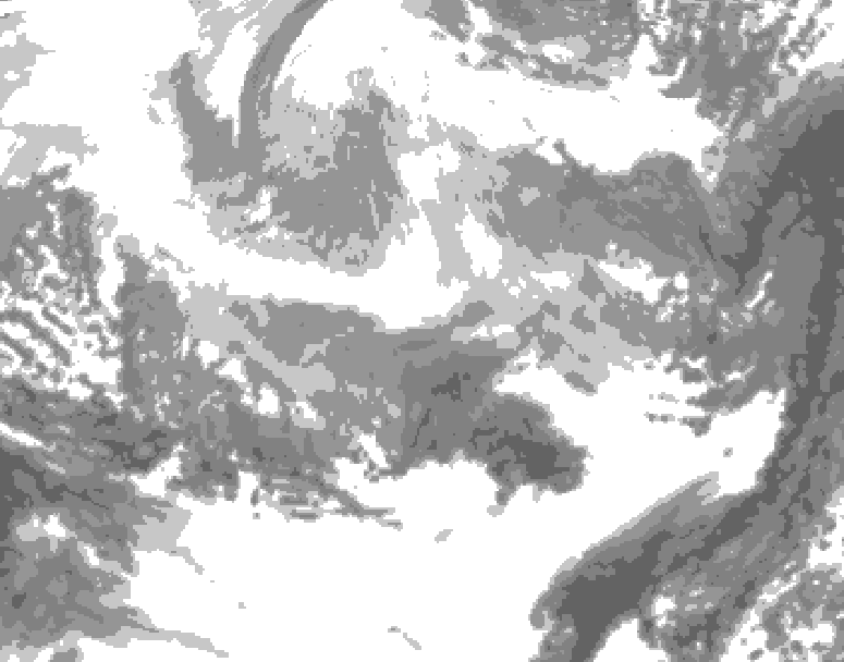 GDPS total cloud 192 hour forecast chart for Canada based on 2026/02/20 0000Z data