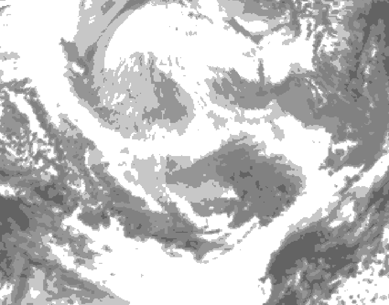 GDPS total cloud 204 hour forecast chart for Canada based on 2026/02/20 0000Z data