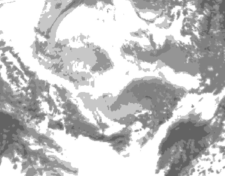 GDPS total cloud 210 hour forecast chart for Canada based on 2026/02/20 0000Z data
