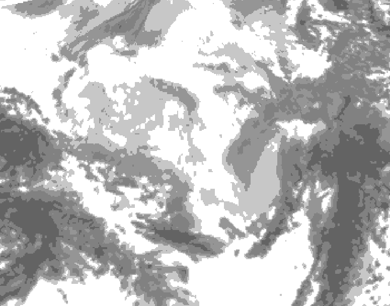 GDPS total cloud 228 hour forecast chart for Canada based on 2026/02/20 0000Z data