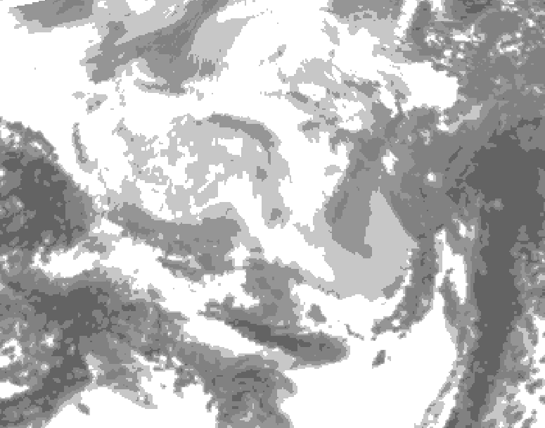 GDPS total cloud 234 hour forecast chart for Canada based on 2026/02/20 0000Z data
