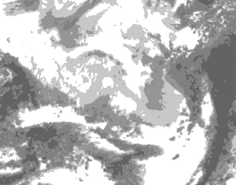 GDPS total cloud 240 hour forecast chart for Canada based on 2026/02/20 0000Z data