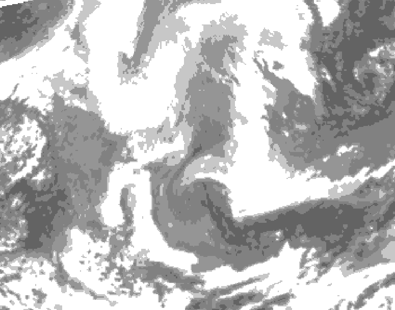 GDPS total cloud 012 hour forecast chart for Canada based on 2026/02/20 1200Z data