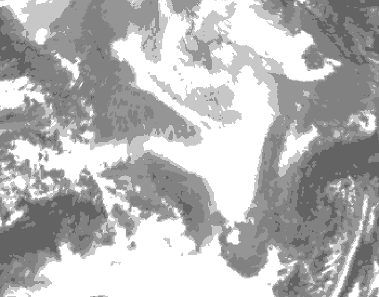 GDPS total cloud 084 hour forecast chart for Canada based on 2026/02/20 1200Z data