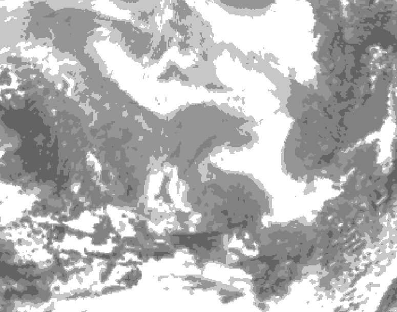 GDPS total cloud 120 hour forecast chart for Canada based on 2026/02/20 1200Z data