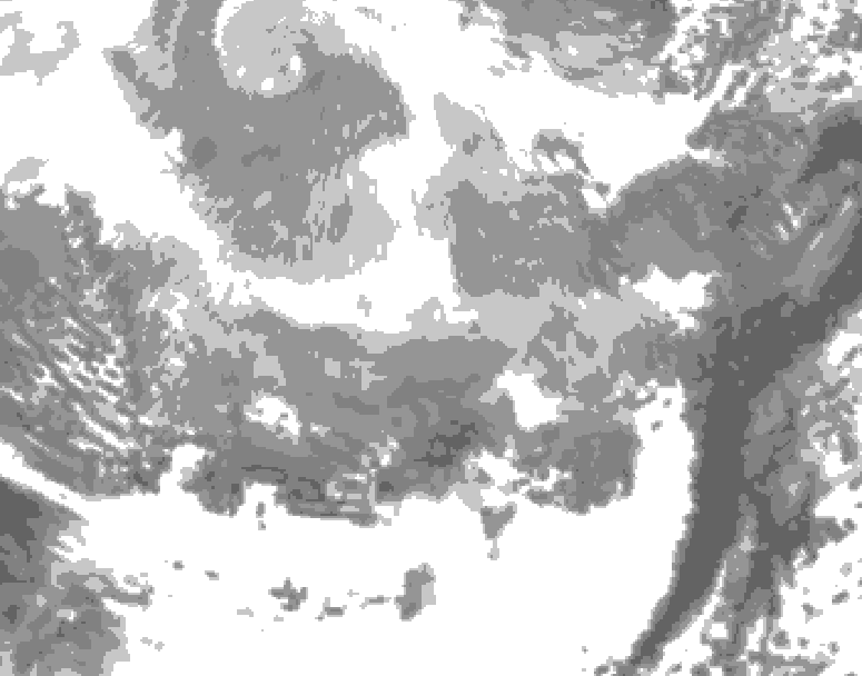 GDPS total cloud 180 hour forecast chart for Canada based on 2026/02/20 1200Z data
