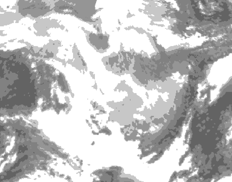 GDPS total cloud 228 hour forecast chart for Canada based on 2026/02/20 1200Z data