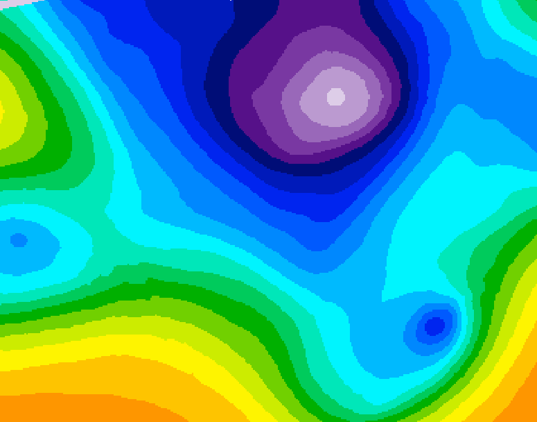 GDPS 500 millibar geopotential height 060 hour forecast chart for Canada based on 2026/02/21 0000Z data