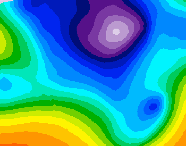 GDPS 500 millibar geopotential height 066 hour forecast chart for Canada based on 2026/02/21 0000Z data