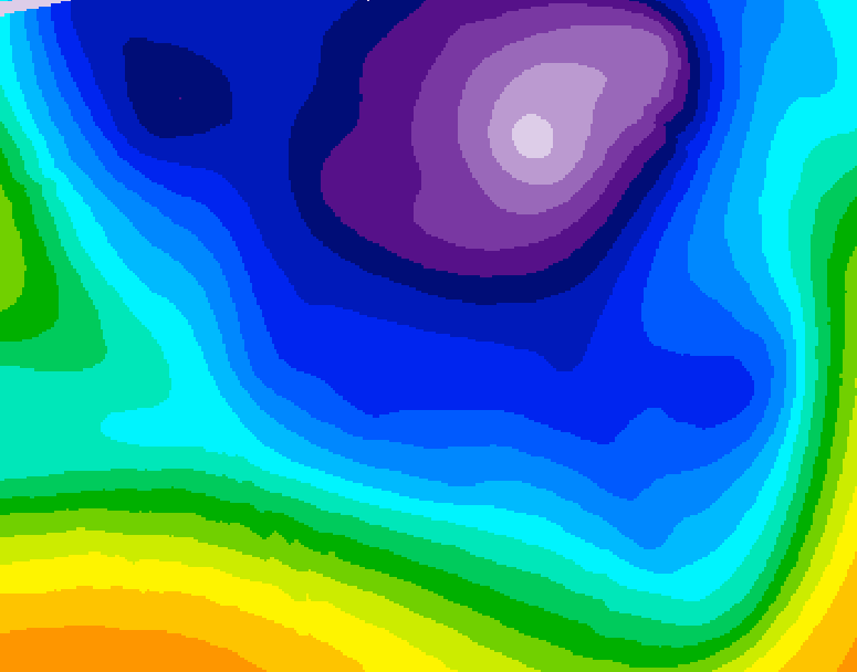 GDPS 500 millibar geopotential height 084 hour forecast chart for Canada based on 2026/02/21 0000Z data