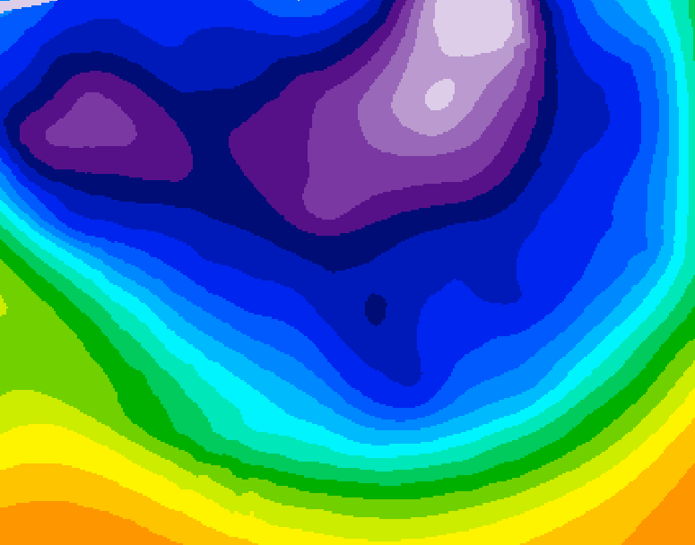 GDPS 500 millibar geopotential height 114 hour forecast chart for Canada based on 2026/02/21 0000Z data