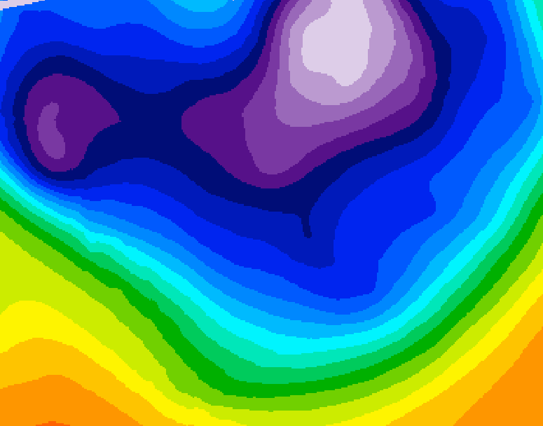 GDPS 500 millibar geopotential height 126 hour forecast chart for Canada based on 2026/02/21 0000Z data