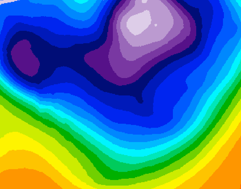 GDPS 500 millibar geopotential height 132 hour forecast chart for Canada based on 2026/02/21 0000Z data