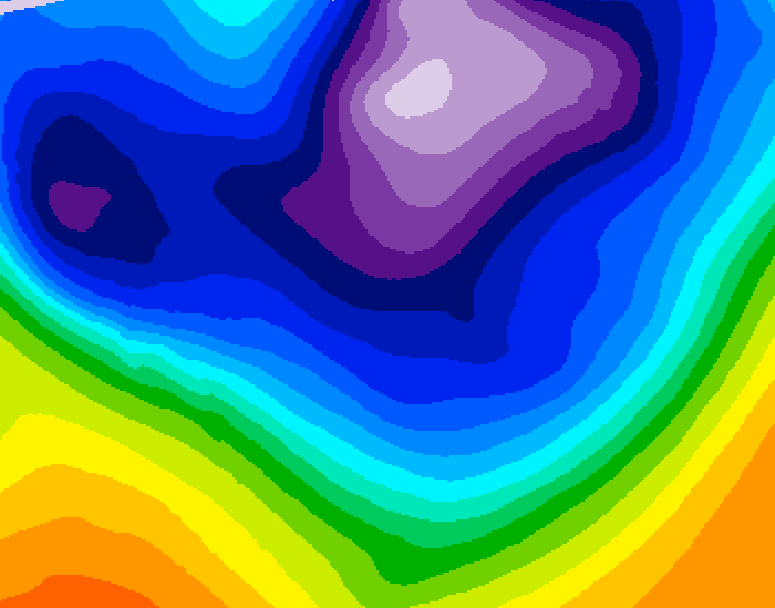 GDPS 500 millibar geopotential height 138 hour forecast chart for Canada based on 2026/02/21 0000Z data