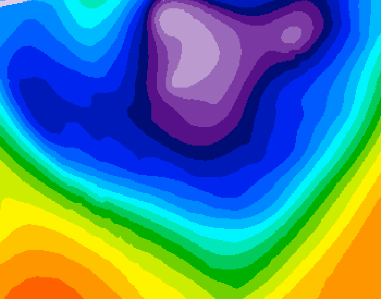 GDPS 500 millibar geopotential height 150 hour forecast chart for Canada based on 2026/02/21 0000Z data