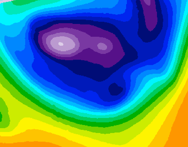 GDPS 500 millibar geopotential height 186 hour forecast chart for Canada based on 2026/02/21 0000Z data