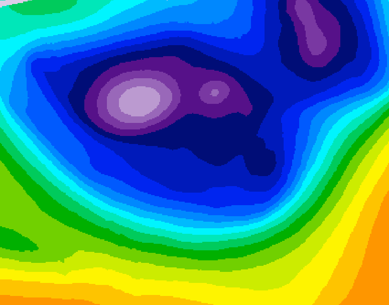 GDPS 500 millibar geopotential height 198 hour forecast chart for Canada based on 2026/02/21 0000Z data