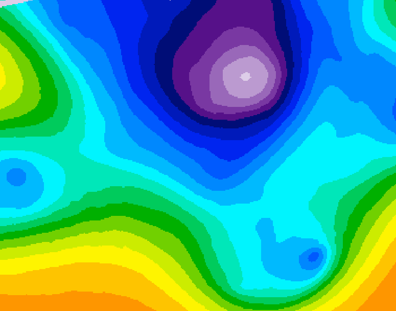 GDPS 500 millibar geopotential height 042 hour forecast chart for Canada based on 2026/02/21 1200Z data