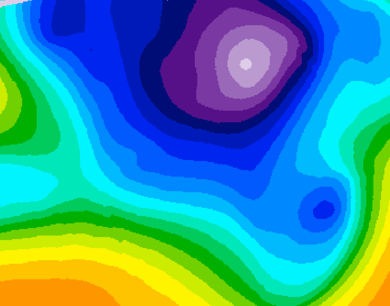 GDPS 500 millibar geopotential height 060 hour forecast chart for Canada based on 2026/02/21 1200Z data