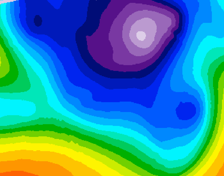 GDPS 500 millibar geopotential height 066 hour forecast chart for Canada based on 2026/02/21 1200Z data