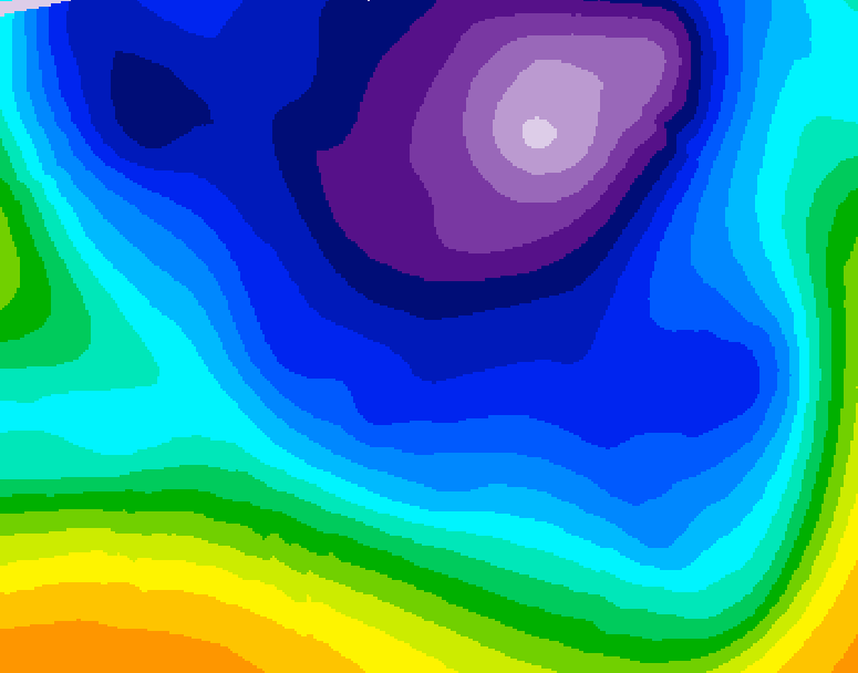 GDPS 500 millibar geopotential height 072 hour forecast chart for Canada based on 2026/02/21 1200Z data