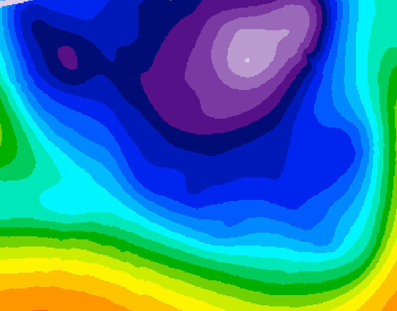 GDPS 500 millibar geopotential height 078 hour forecast chart for Canada based on 2026/02/21 1200Z data
