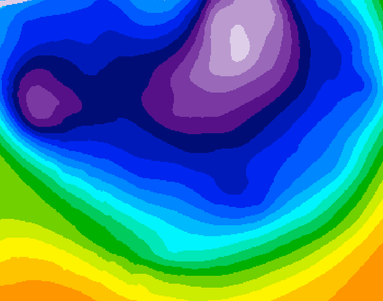 GDPS 500 millibar geopotential height 108 hour forecast chart for Canada based on 2026/02/21 1200Z data