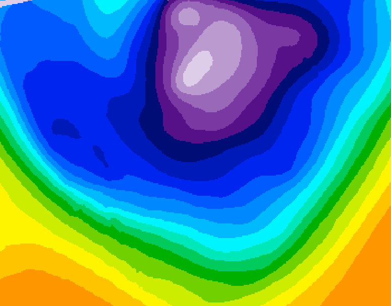 GDPS 500 millibar geopotential height 132 hour forecast chart for Canada based on 2026/02/21 1200Z data