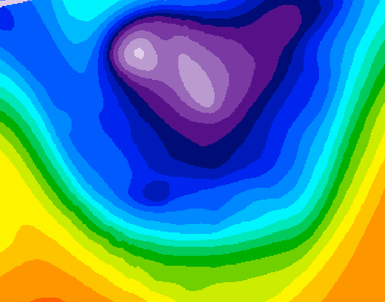 GDPS 500 millibar geopotential height 150 hour forecast chart for Canada based on 2026/02/21 1200Z data