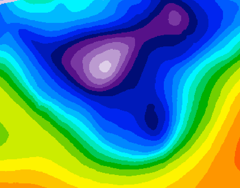 GDPS 500 millibar geopotential height 192 hour forecast chart for Canada based on 2026/02/21 1200Z data