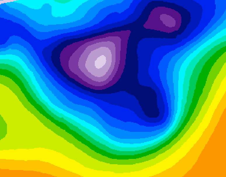 GDPS 500 millibar geopotential height 198 hour forecast chart for Canada based on 2026/02/21 1200Z data