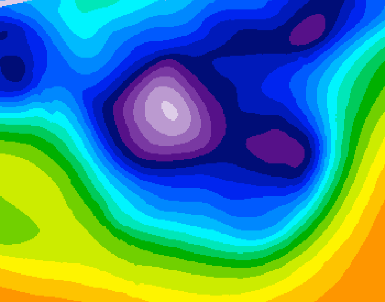GDPS 500 millibar geopotential height 210 hour forecast chart for Canada based on 2026/02/21 1200Z data