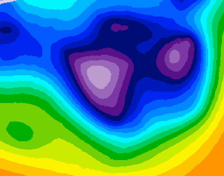 GDPS 500 millibar geopotential height 228 hour forecast chart for Canada based on 2026/02/21 1200Z data