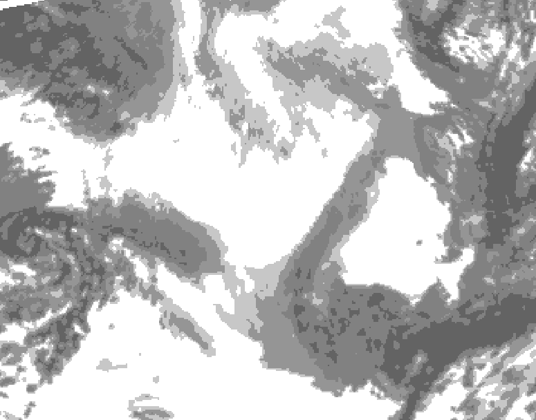 GDPS total cloud 042 hour forecast chart for Canada based on 2026/02/21 0000Z data