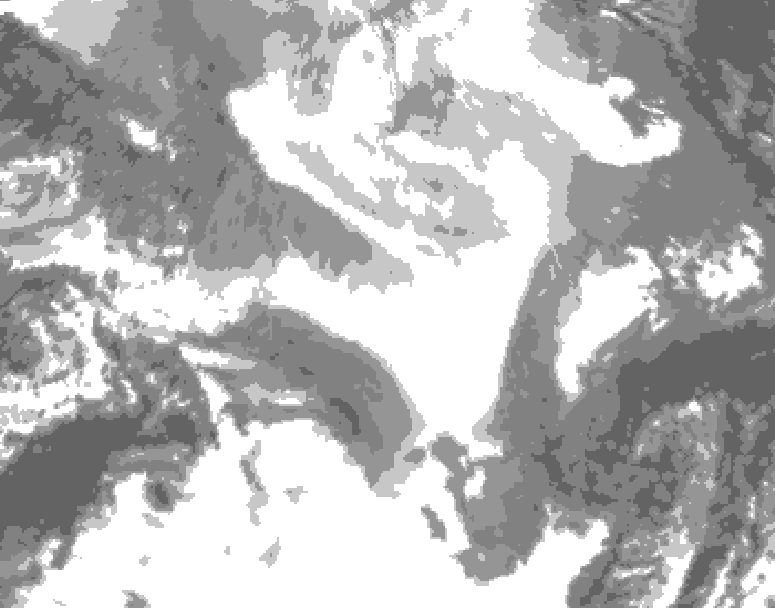 GDPS total cloud 066 hour forecast chart for Canada based on 2026/02/21 0000Z data