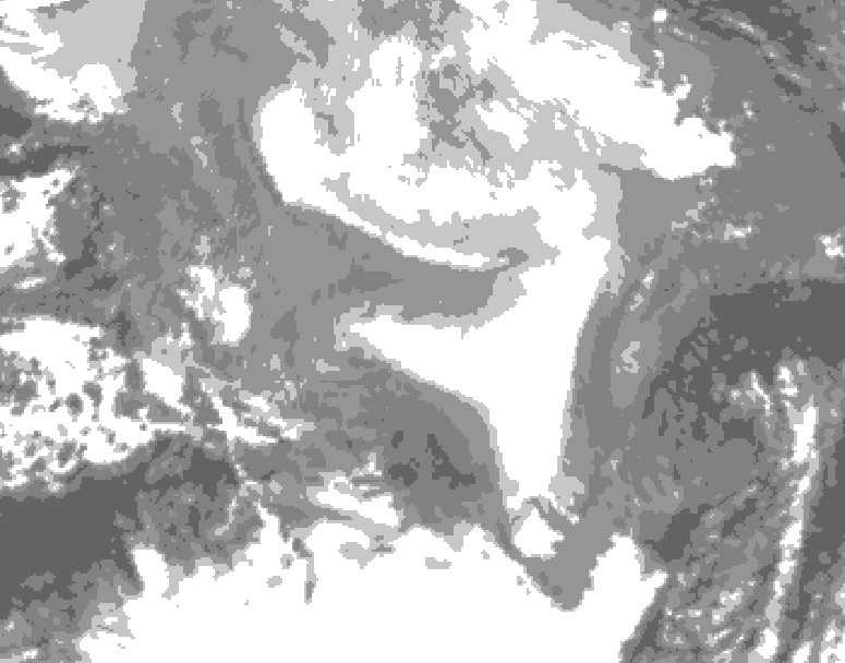 GDPS total cloud 078 hour forecast chart for Canada based on 2026/02/21 0000Z data