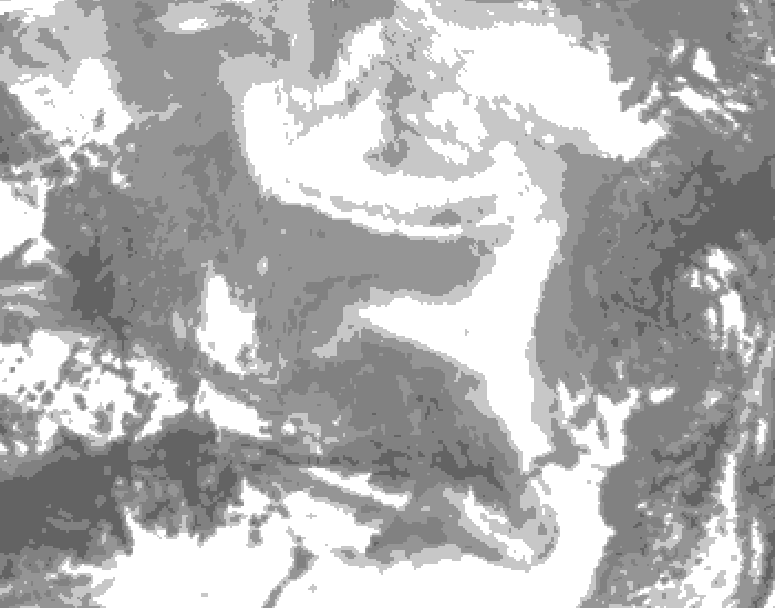 GDPS total cloud 090 hour forecast chart for Canada based on 2026/02/21 0000Z data