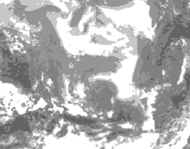 GDPS total cloud 102 hour forecast chart for Canada based on 2026/02/21 0000Z data