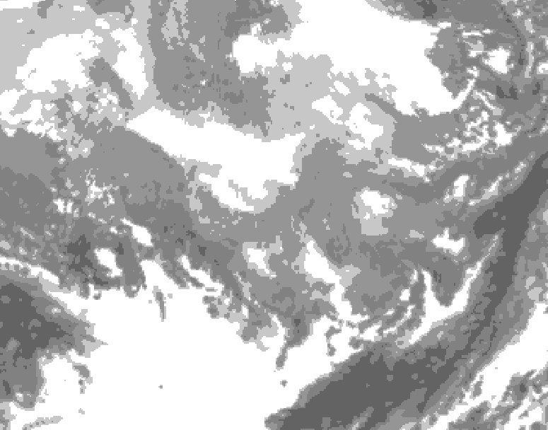 GDPS total cloud 138 hour forecast chart for Canada based on 2026/02/21 0000Z data