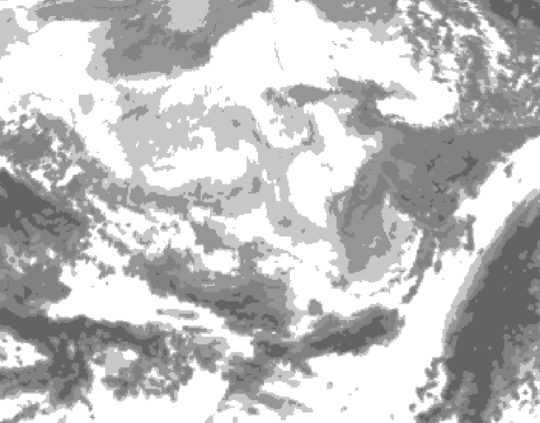 GDPS total cloud 204 hour forecast chart for Canada based on 2026/02/21 0000Z data