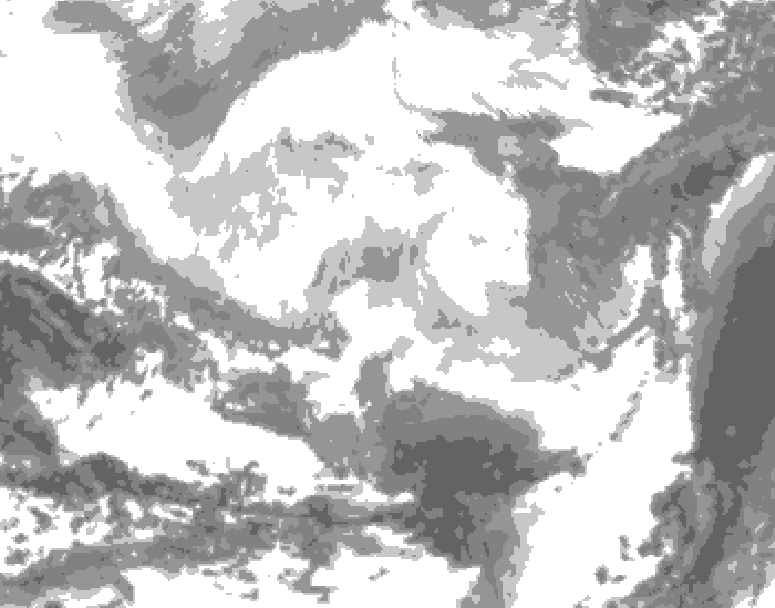 GDPS total cloud 216 hour forecast chart for Canada based on 2026/02/21 0000Z data