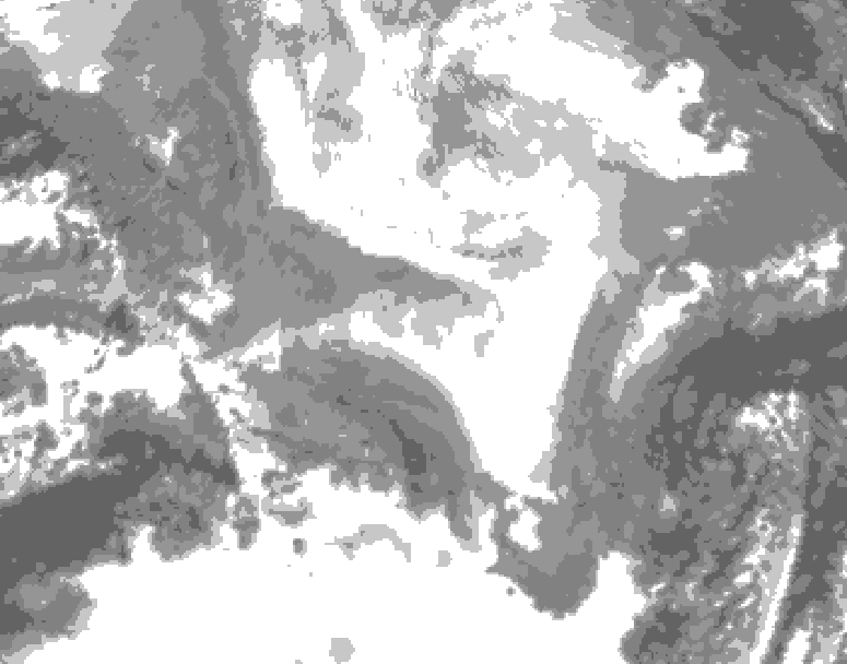 GDPS total cloud 060 hour forecast chart for Canada based on 2026/02/21 1200Z data