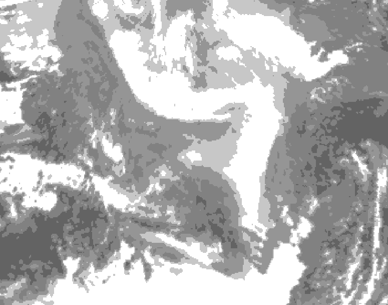 GDPS total cloud 072 hour forecast chart for Canada based on 2026/02/21 1200Z data