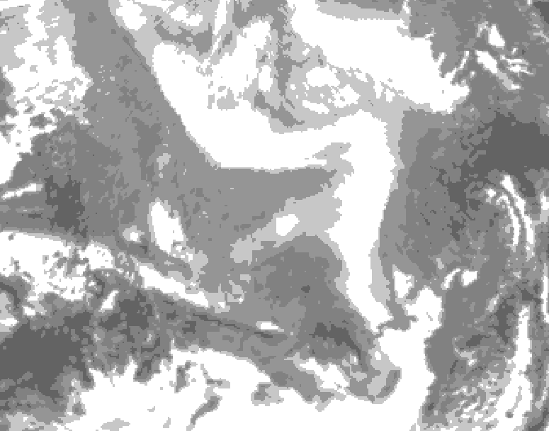GDPS total cloud 078 hour forecast chart for Canada based on 2026/02/21 1200Z data