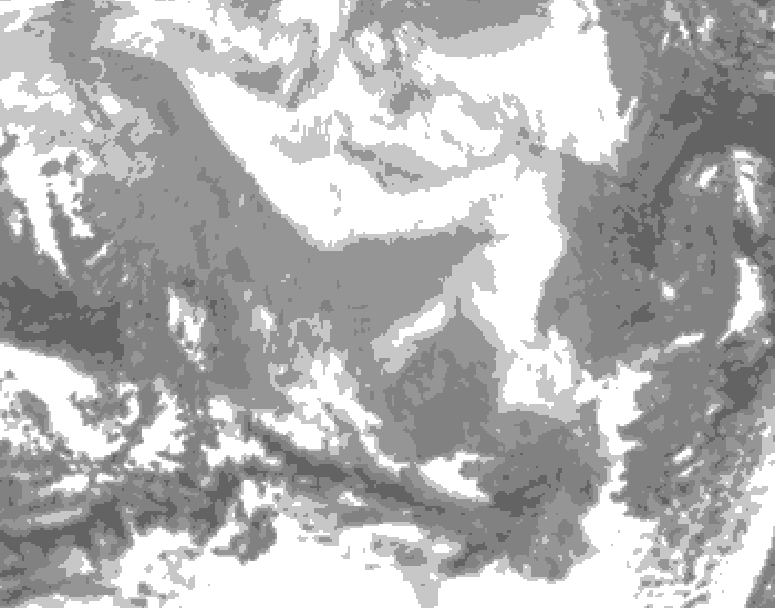 GDPS total cloud 090 hour forecast chart for Canada based on 2026/02/21 1200Z data