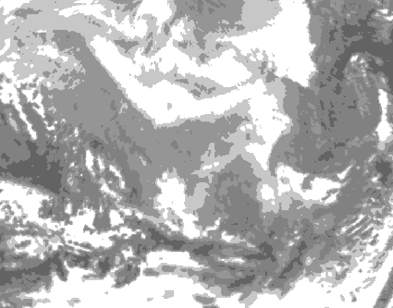GDPS total cloud 096 hour forecast chart for Canada based on 2026/02/21 1200Z data