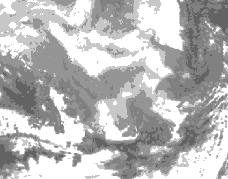 GDPS total cloud 102 hour forecast chart for Canada based on 2026/02/21 1200Z data