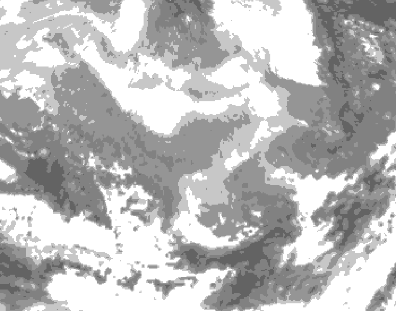 GDPS total cloud 108 hour forecast chart for Canada based on 2026/02/21 1200Z data