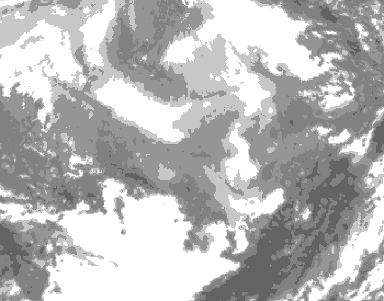 GDPS total cloud 126 hour forecast chart for Canada based on 2026/02/21 1200Z data